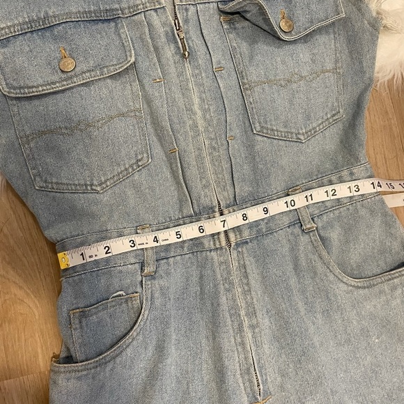 Vintage Denim Distressed Romper - Picture 11 of 13